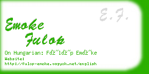 emoke fulop business card